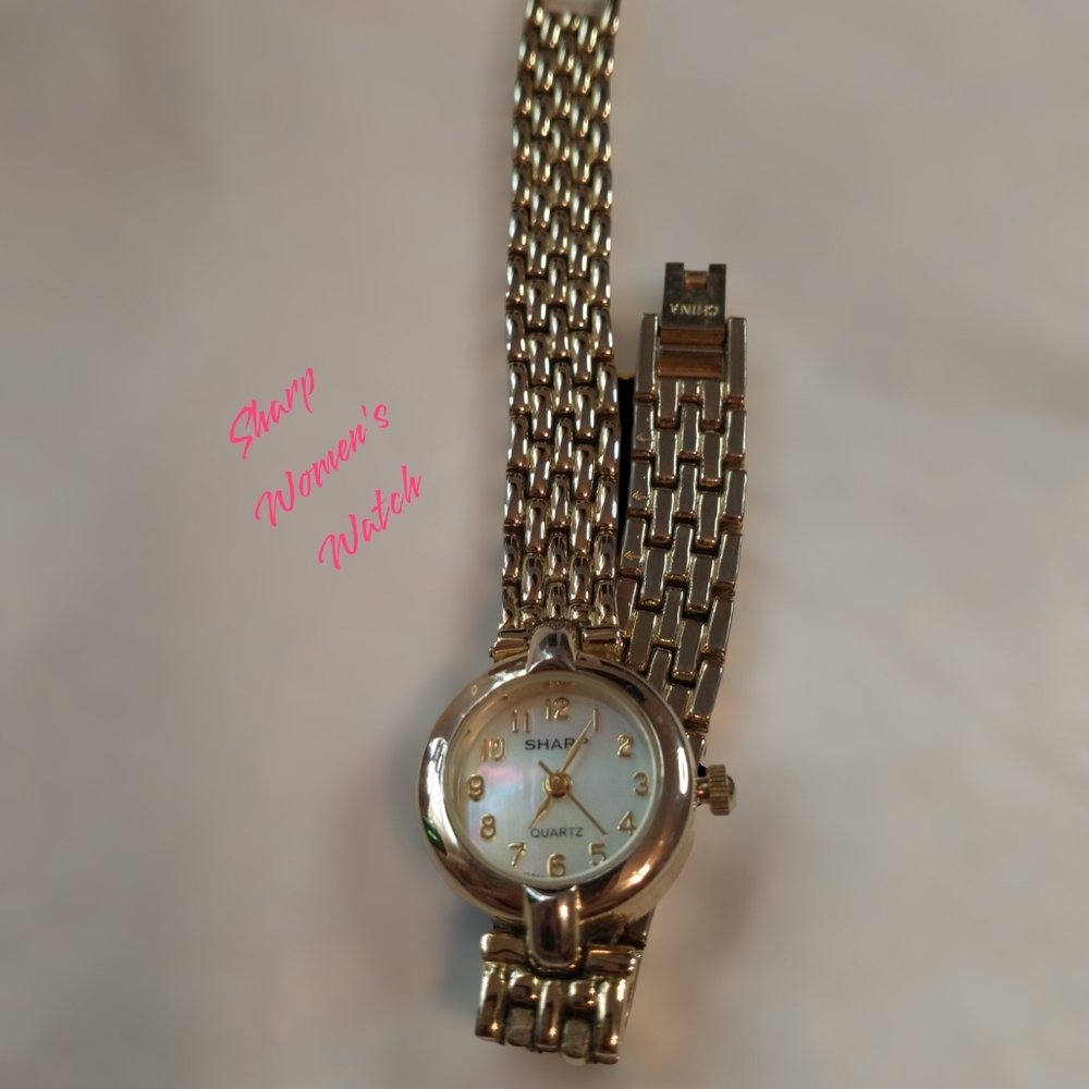 Sharp women's‎ gold tone